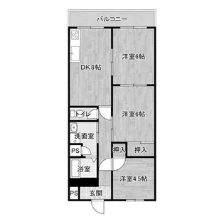 プレアール白水【3階】の間取り