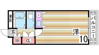 カサ・デェ・エレガンシア【3階】の間取り