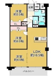 ネオハイツ垂水【8階】の間取り