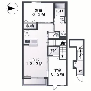 フロリバンダ【2階】の間取り