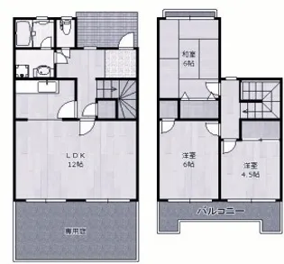兵庫県明石市大久保町谷八木【タウンハウス】の間取り