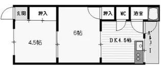 第1松雅荘【2階】の間取り