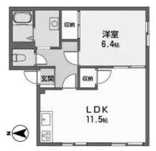 タウニイ星が丘【1階】の間取り