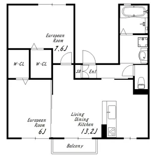 クレールコート【1階】の間取り