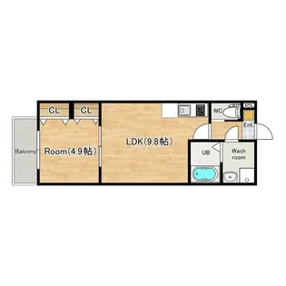 ジーメゾンフェリシェ大久保【2階】の間取り