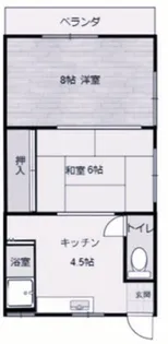 ガーネ福里【2階】の間取り