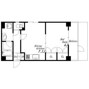 歌敷山ハイツ【1階】の間取り