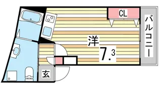 1Kの間取り画像