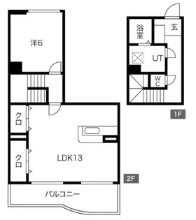 クレモナ山手【2階】の間取り