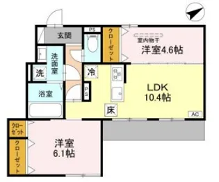 ソリッソ大久保町西嶋【1階】の間取り