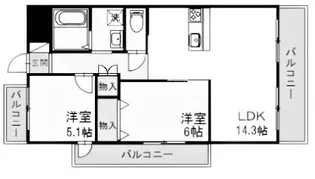 檜笠ハイツ【2階】の間取り