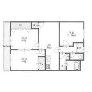 ハイムアゼーリア【7階】の間取り