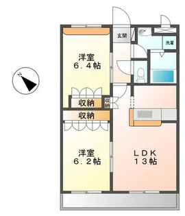 ルーエンハイム【1階】の間取り