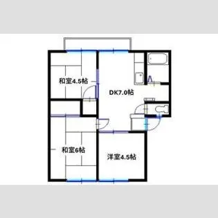 ウィンディアA【1階】の間取り