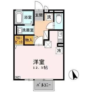エフハウス桑間【1階】の間取り