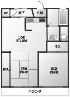 西明石サンマンション【3階】の間取り