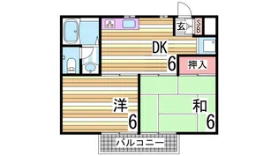 グリーンハイツ赤羽【2階】の間取り