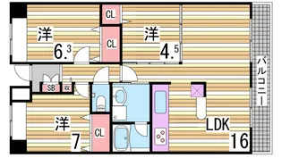 グレイスコート【5階】の間取り