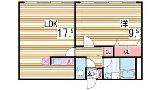 サンビルダー朝霧【3階】の間取り
