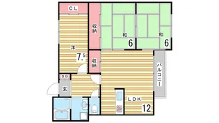 グリーンハイツ妙法寺B【1階】の間取り