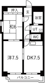 メゾンフォレスト【3階】の間取り