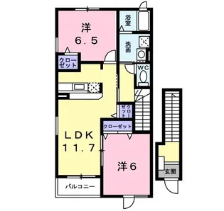 シエロクールB【2階】の間取り