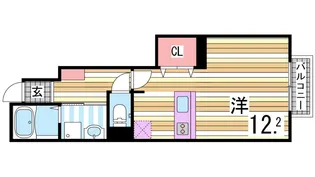 ビレッジコート・ピュア・サウス【1階】の間取り