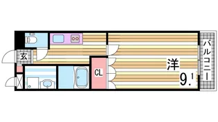 アルコバレーノ白水【1階】の間取り