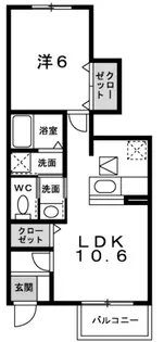 メゾンオルタンシアII【1階】の間取り