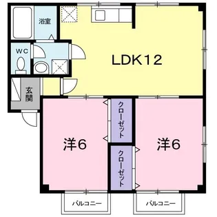 中尾弐番館A棟【2階】の間取り