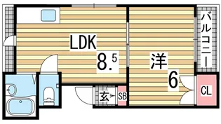 ココロ戎町【4階】の間取り