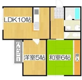 グリーンハイツ妙法寺B【3階】の間取り