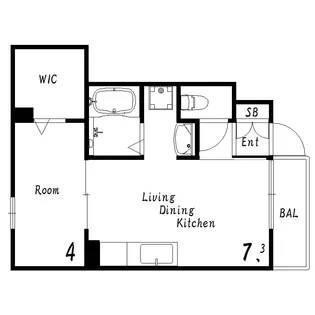 サンガーデン高津橋【1階】の間取り