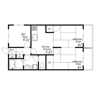 ラ・メゾンエスポワール【1階】の間取り
