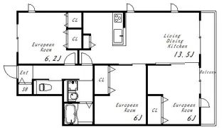 サンフラワーC棟【2階】の間取り