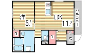 トゥルーハート【1階】の間取り