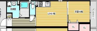 KTIレジデンス西新町【3階】の間取り