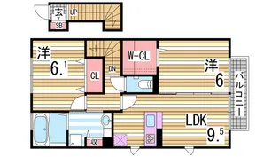 エルミタージュ【2階】の間取り