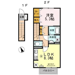 ヴェルヴィル【2階】の間取り