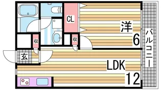 YKハイツ高丸【1階】の間取り