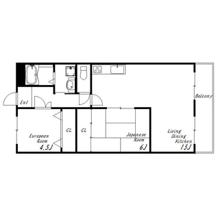 カームハイツ3番館【5階】の間取り
