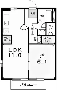 ファニータウン橋本【1階】の間取り