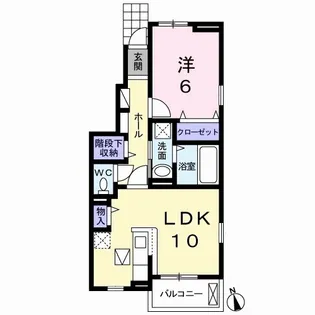 シャン・ド・プレールA【1階】の間取り