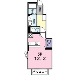 ハーベストスクエア弐番館【1階】の間取り