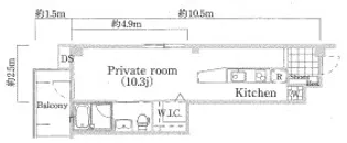 1Kの間取り画像