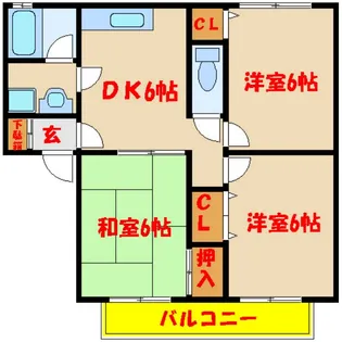 ソフィア清水A棟【2階】の間取り