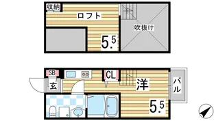 CREST COURT鷹取【1階】の間取り