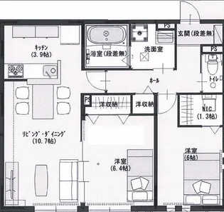 2LDKの間取り画像