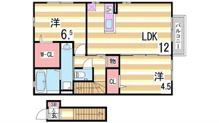 リヴィエールメゾン【2階】の間取り