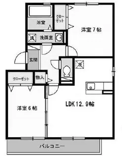 グランドアトリオ神戸西 D棟【2階】の間取り
